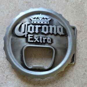 Corona Extra Gold Or Silver Cap Opener Belt Buckle